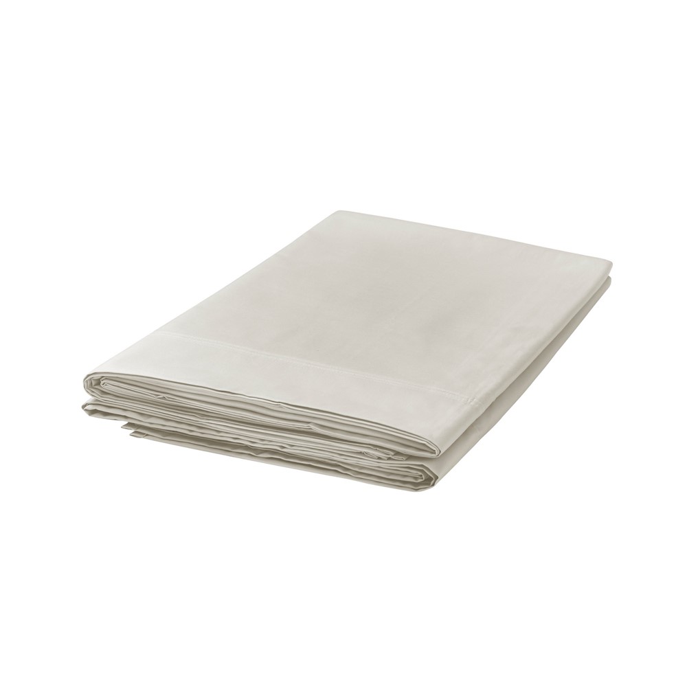 Plain Dye Flat Sheet By Bedeck of Belfast in Linen Cream